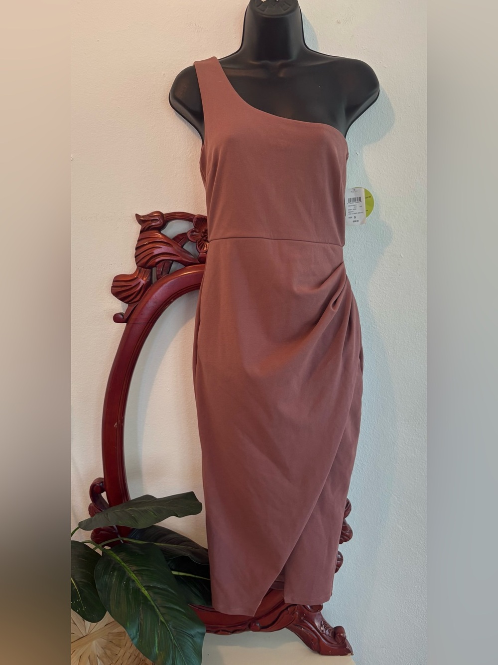 Windsor One-Shoulder Mauve Sheath Dress